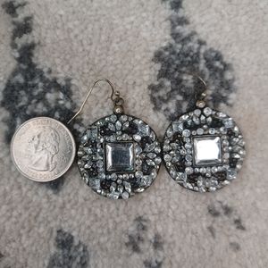 Reflective Circular Earrings